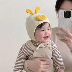 Baby Hat 3-16M Baby Caps Cartoon Duck Girls Ear Protection Hat Autumn Warm Toddler Fetal Cap