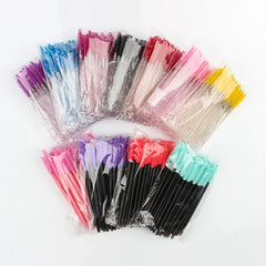 New 5/25/50Pcs Wholesale Crystal Eyelashes Brush Applicator Eyelash Brushes Plastic Mascara Wand Lashes Extension Makeup Beauty
