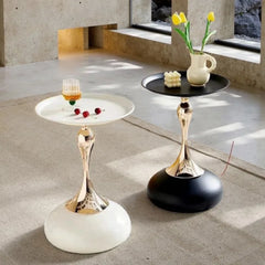 small apartment European wrought iron corner table balcony mobile coffee table bedroom bedside small round table sofa edge table
