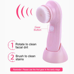 3 IN 1 Electric Facial Cleaner Face Cleansing Brush Wash Machine Spa Skin Care Massager Blackhead Cleaning Charging