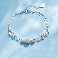 6pcs 925 Sterling Silver Rhinestone Bracelets for Women Girls Luxury