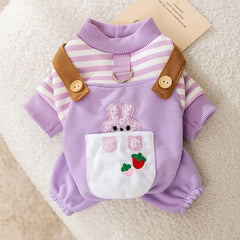 New Luxury Dog Clothes Puppy Costume Striped Jumpsuit Pet Clothes for Dog Sweatshirt Chihuahua French Bulldog Romper