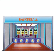 Northern Lights Metal Indoor Foldable Basketball Arcade Game Machine with Hoop Colorful Finish 2-Year Warranty Universal Plug