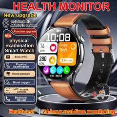2026 New Smart Watch NFC ECG+PPG Blood oxygen Uric Acid Blood Pressure Sapphire Smartwatch Men For Android iOS Smart watch men