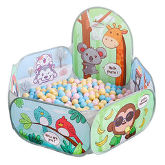 120cm Kids Playpen Playground Baby Tent Ball Pool with Basketball Hoop