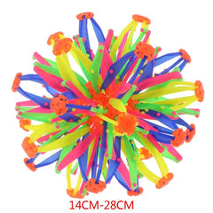 Colorful Retractable Ball Kid Magic Indoor Outdoor Flower Ball Throwing Ball Game Parent-Child Interactive Toy Kid Sensory Toys