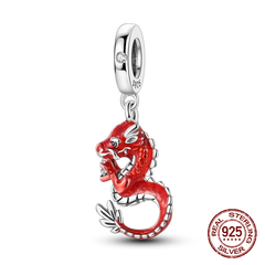 925 Sterling Silver Purple Baby Dragon Flying Dragon Cub Pendant Charm Fit Original Charms Bracelets Women DIY Jewelry Gift
