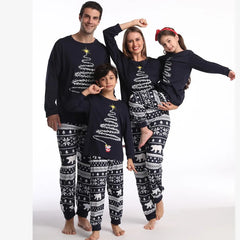 Family Christmas Pajamas Mom Dad Kids Matching Clothing Set Baby Dog Romper Pjs Soft Loose 2 Pieces Suit Homewear Xmas Look 4XL