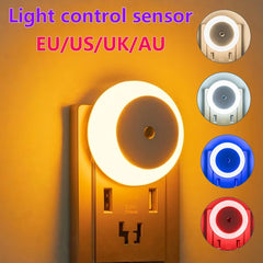 Intelligent Motion Sensor Night Light Auto On/Off Wireless Night Light LED Plug-in Wall Lamp Bedroom Bedside Lamp Home Lighting