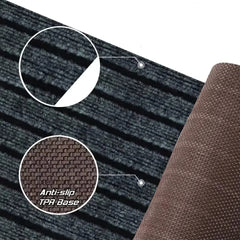 New 1pc Washable non-slip carpet, solid color striped kitchen door mat floor mat, suitable for bathroom, hallway, entrance,