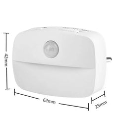 Motion Sensor Induction Light EU US Plug Wireless Mini LED Night Light Battery Operated Energy Saving Bedside Night Lamp Stairs