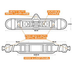 Military-Grade Tactical Dog Collar with Handle Heavy Duty Collar for Medium and Large Dogs Provides Ultimate Control