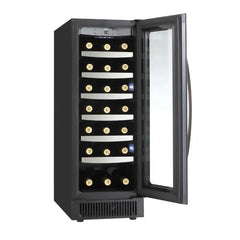 Airo OEM JG18A Automatic Temperature Controlled Wine Cooler Single Zone Matt Black Plastic Wine Cellar Fridge with Glass Door