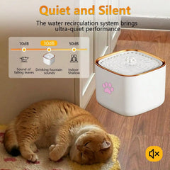 3L/101.45oz pet water fountain, suitable for cats and dogs, with automatic fountain and filter, quiet water circulation system,