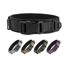 Large Medium Dog Tactical Collar High Strength Tensile Explosion-Proof Pet Collar Outdoor Training Supplies for Canines