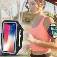 Cell Phone Running Armband Holder for iPhone 17 16 15 14 Pro Max Galaxy S25 S24 Sweatproof Arm Band with Card/Key Bag