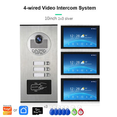ANJIELO 2-12 Units Apartment Doorbell Video Intercom System Digital Frame Background Music Detection Preview NEW 2026