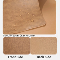 Double-sided Two-tone PU Desk Mat, Reversible Waterproof Oil-proof Leather Pad for Laptop & Mouse