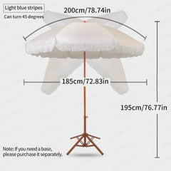 Large Camping  Seaside Resort Beach Umbrella Courtyard Tassel Sun Umbrella Pool Sun Protection Terrace