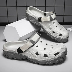 Sandals for Men Black Red Breathable Home Slippers Outdoor Fashion