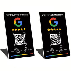 NFC215 Programmable for Google Review Card NFC Station Table 13.56Mhz QR code can be independently set to link Standing Card