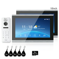ANJIELO 4‑Wire Tuya Smart Video Door Phone Intercom System PIR Motion Detect Two‑Way Audio Password Unlock Home Villa Security