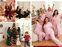 Women's Pajama Sets Short Sleeve with Long Pant Soft Sleepwear Printed pj Loungewear XL to 5XL