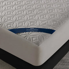 Ultrasonic Quilted Waterproof Antibacterial Mattress Protector Breathable Ultra Soft Noise Free 30CM Deep Pocket Fitted Sheet
