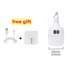 Portable Outdoor BBQ Camping Lights USB Rechargeable Lamp LED Emergency Bulb Hook High Power Tents Lantern Night Lights Bulb