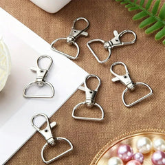 8/15/25/50/80pcs Swivel Snap Hooks D-Ring Keychain Clips Lanyard