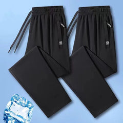 New High-quality Ice Silk Casual Comprehensive Training Pants Two-piece Summer Men's Sweat Absorbing Quick Drying Leggings