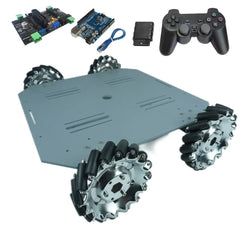 80Kg Load Robot Car Chassis With 152mm Metal Mecanum Wheel 24V Encoder Motor RC Tank Car for Arduino Programmable Robot DIY Kit
