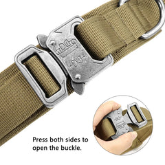 Military Tactical Dog Collar Nylon Dogs Collars Durable Pet Training Necklace Adjustable For Medium Large Dogs French Bulldog