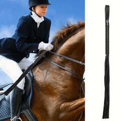 Horse Riding Whip, Hand Braided Leather Crop, Elegant & Powerful Equestrian Essential