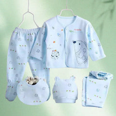 5 Pcs/set Newborn Baby 0-3 Month Clothing Set Babies T-Shirt Pants Hat Boy Girl Clothes Cotton Set