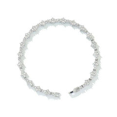 Round Stone Star Cubic Zirconia Bracelet Hip-Hop Jewelry For Men Shiny Elegant Fashion Accessory Classic  Gift For Birthday