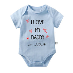 I Love My Daddy Toddler Boys Girls Summer Short Sleeve Bodysuit Gender Neutral Baby Romper Infant Clothes Father's Day Best Gift