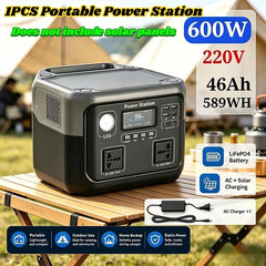 New 800W 716.8WH Portable Power Station 600W/800W Solar Generator Backup Power Bank for Outdoor Camping Home Emergency RV Travel