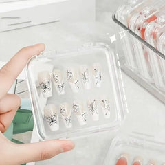 Hot！10/20PCS Press-On Nail Storage Acrylic Boxes Transparent Clear Nail Boxes Jewelry Storage Tool Accessories