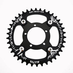 ALLTOO Bike Part Bicycle Crankset Bafang 104BCD Motor Aluminum Alloy Chainring Mid Drive Adapter For Electric E-bike 32T-52T