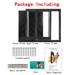 PVC Large Pet Door Magnet Automatic Closing Door Bothway Security Accessory for Big Dog Gate Dog Fences With Baffle Pet Supplies
