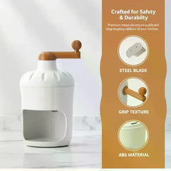 Shaved Ice Machine Small Manual Ice Crusher Home Hand-cranked Machine Making Smoothie Machine Practical Portable Ice Cream Tools