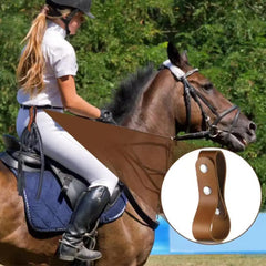 Equestrian Leather Whip Hanger Belt Loop Secure Snap Fastener Strap for Horse Riding Crops & Tack Room Organization