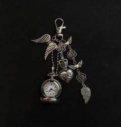 Original Hollow Heart Pocket Watch Chain Keychain Design Steampunk Clock Vintage Necklace Pendant Jewelry Watch Men Women Gift