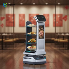 Intelligent 4-Layer Restaurant Delivery Robot Autonomous Waiter Robot With 3D Omnidirectional Obstacle Avoidance