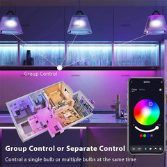 Tuya Bluetooth LED Bulb Dimmable 15W 18W E27 B22 220V RGBCW Color Change Lamps Smart Life APP Group Control Music Rhythm Timing