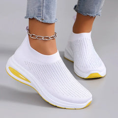 Spring new women's sports shoes, fashionable, breathable, lightweight, non-slip, wear-resistant, casual sports shoes, flat shoes