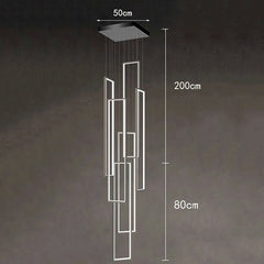 Modern ring stairs led lights pendant light lamps for living room led Chandeliers for dining room hanging light indoor lighting