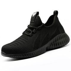 Work Boots Breathable Safety Shoes Men's Lightweight Summer Anti-Smashing Piercing Work Sandals Protective Single Mesh Sneaker