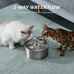 3L Cat Water Fountain Stainless Steel Pet Water Fountain with Automatic Water Fountain for Cats Inside Dog Fountain Dispenser